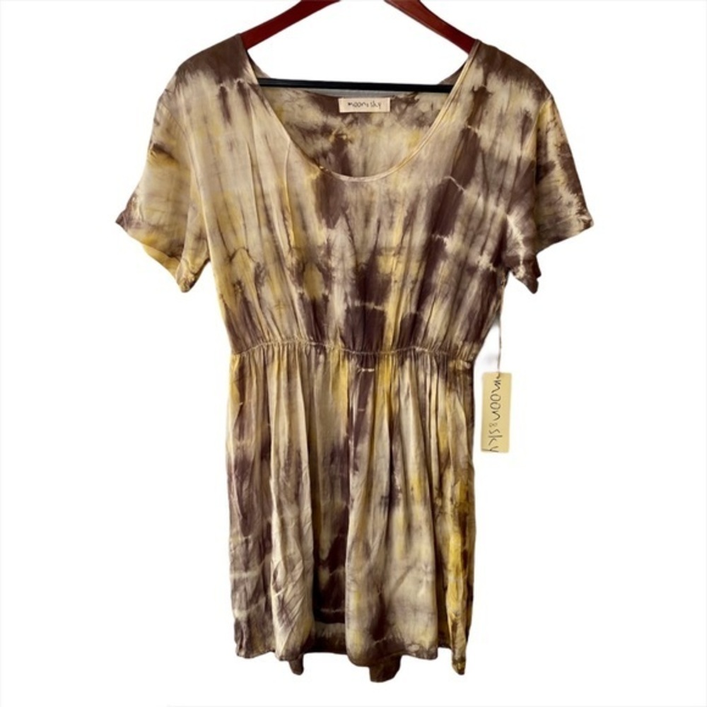 Moon & Sky Short Sleeve Tie Dye Dress size small nwt